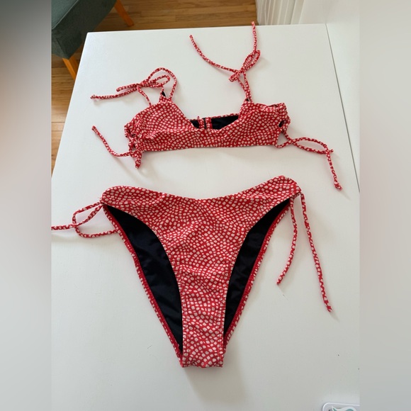 Wild Waters Animal Lace-Up Bikini Set - Picture 2 of 11